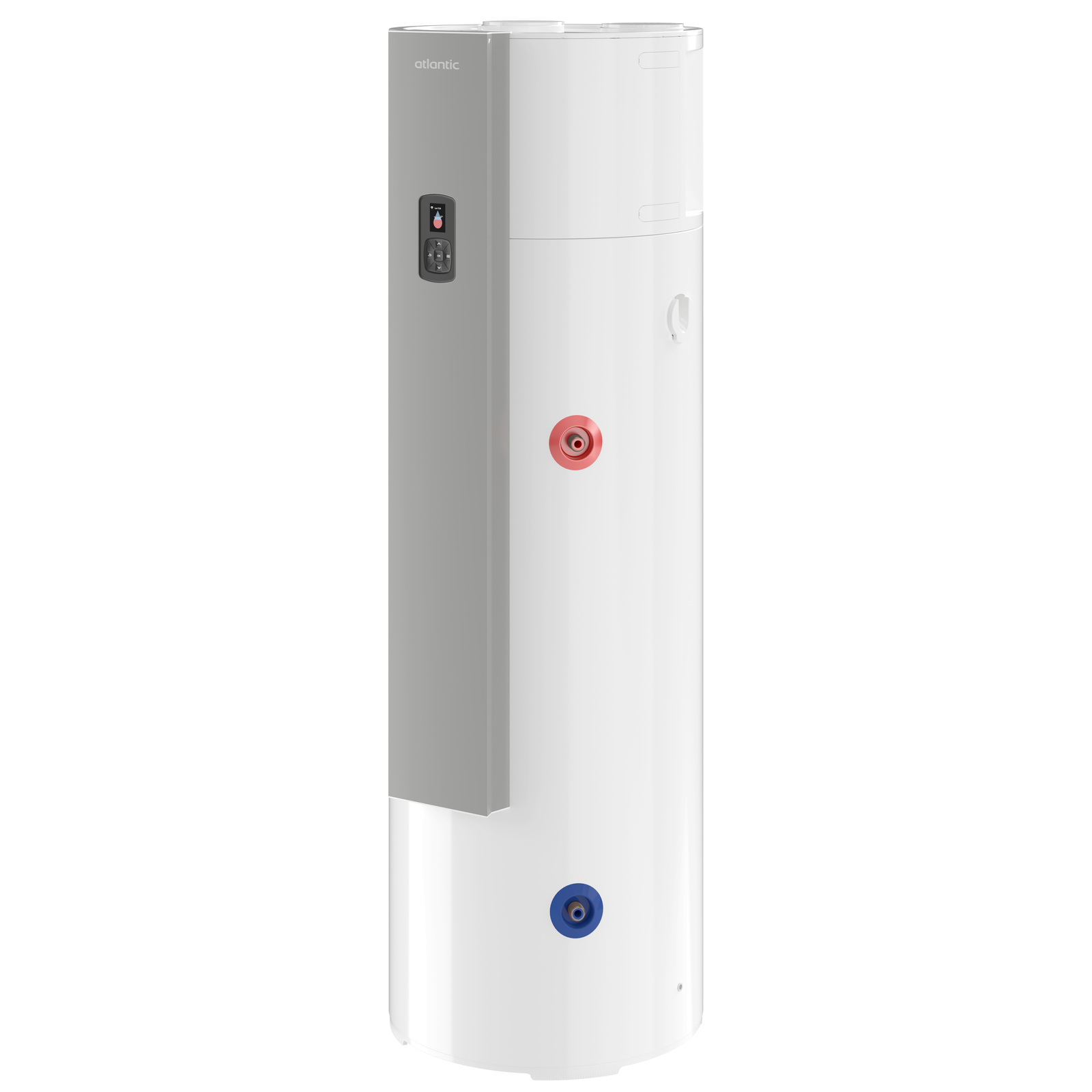 Chauffe-eau thermodynamique Atlantic Calypso Connecté sur socle, vue de côté