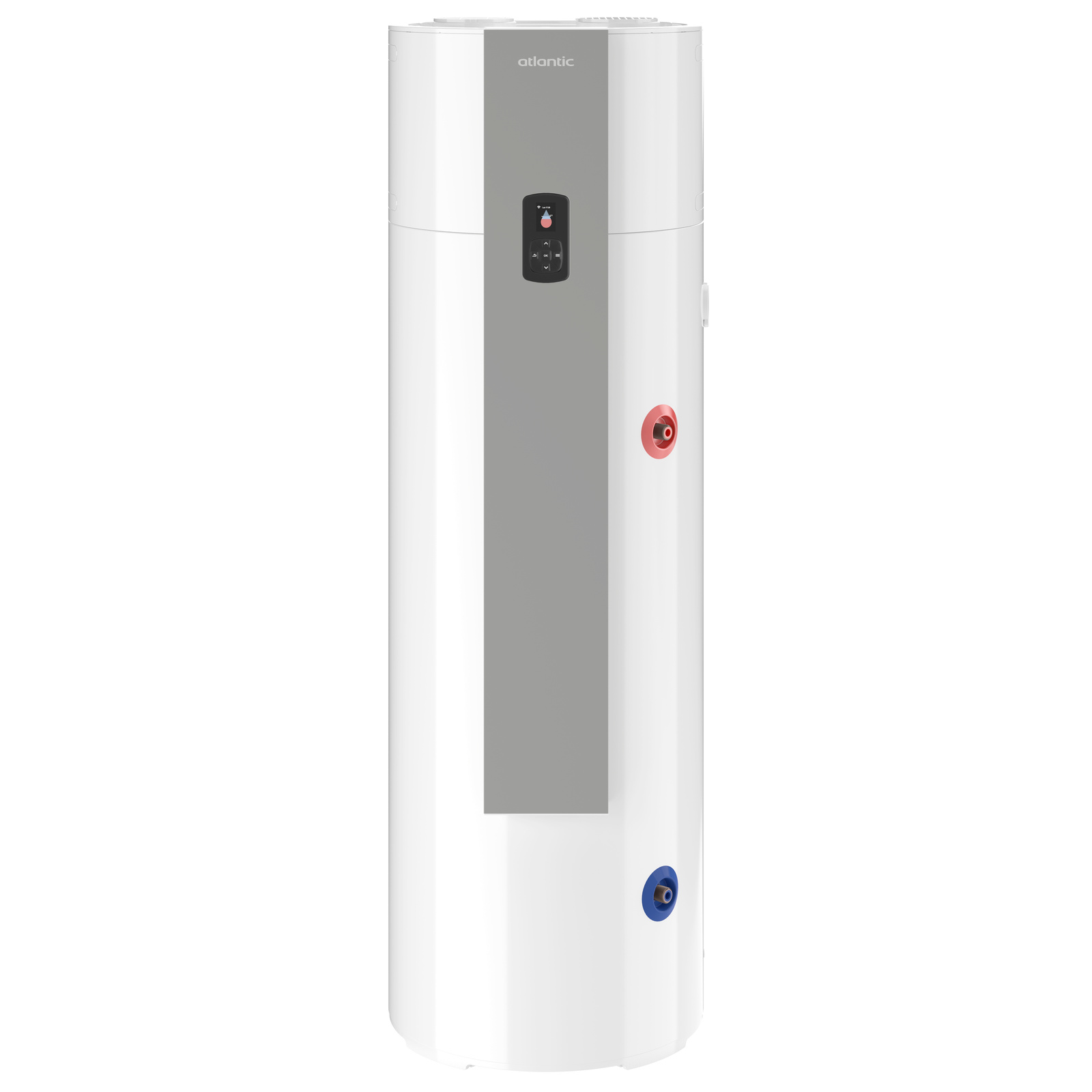 Chauffe-eau thermodynamique Atlantic Calypso Connecté 240 litres sur socle, vue de face